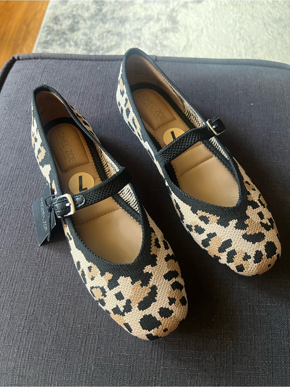 Rachel Zoe Leopard Print Mary Jane Flats
